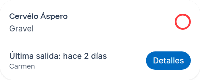 Una tarjeta de bicicleta que requiere mantenimiento